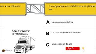 VIDEO22 2023 EXAMEN CDL EN ESPAÑOL DOBLES Y TRIPLE Licencia de Conducir para CAMIONES en USA [upl. by Alliscirp115]