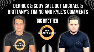 Big Brother 24  Derrick amp Cody Call Out Michael and Brittanys Timing and Kyles Comments [upl. by Sibie]