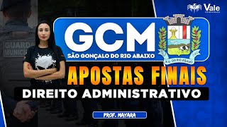 GCM SÃO GONÇALO DO RIO ABAIXO  DIREITO ADMINISTRATIVO  REVISÃO FINAL  QUESTÕES IBGP [upl. by Suciram504]