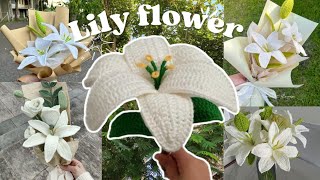 How to Crochet LIly Flower  Step by Step and Beginner FRIENDLY  crochet flowers [upl. by Grata377]