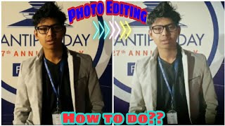 How to remove shadow on photoPhoto editing B612 [upl. by Litnahs]