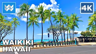 4K Exploring Waikiki in Honolulu Hawaii USA Walking Tour amp Travel Vacation Guide 🎧 Binaural Sound [upl. by Weatherby]