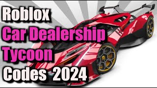 Car Dealership Tycoon Codes  Codes for Roblox Car Dealership Tycoon  CDT September 2024 [upl. by Enamrahc]