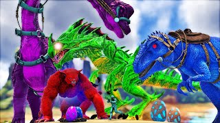 Sobrevivi 100 Dias Domando e Evoluindo Dinossauros P Proteger Minha Base da Invasão ARK SUPER MODS [upl. by Ardnovahs146]