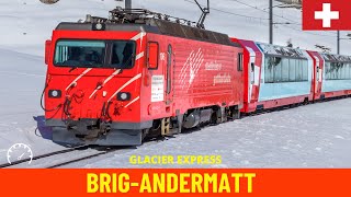 Cab Ride Glacier Express BrigAndermattMatterhornGotthardBahn Switzerlandtrain drivers view 4K [upl. by Morlee389]