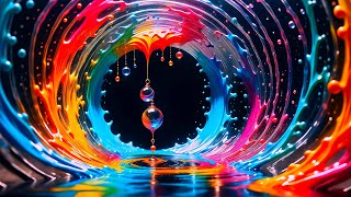 Into The Dream  Mesmerizing Ultra HD 4K Liquid Vibrant Art Screensaver No Sound Copyright Free [upl. by Khichabia]