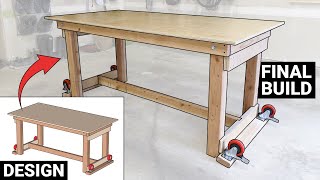 My DIY foldable wall mounted table design walkthrough and downloadable build plans [upl. by Ariaj]