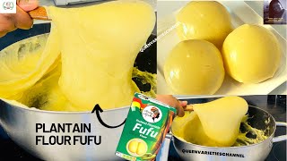 STRESS FREE PLANTAIN FUFU FLOUR RECIPE  How To Prepare Plantain Fufu Flour  Nigerian FUFU RECIPE [upl. by Rolyak616]