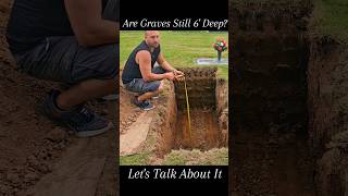 How Deep are Graves Dug gravesite cemetery funeral burialvault grave vaultmen graveside [upl. by Rialcnis]