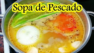 Sopa de Pescado con Verduras Emblanco Malagueño [upl. by Aibonez]