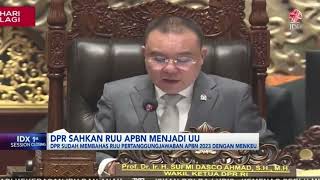 RUU APBN Resmi Jadi UU DPR Dukungan untuk Pembangunan Negara [upl. by Inaffit]