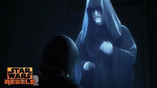 Star Wars Rebels Emperor Palpatine amp Force Ghost Kanan Appearences [upl. by Ahsote]