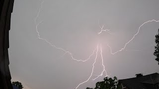 Heftiger Blitzeinschlag bei schwerem Unwetter in Hamburg [upl. by Leonteen]