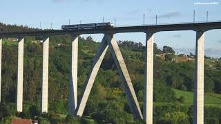 Arco IntercityFalso túnel SerrabalViaducto EixoLAV OurenseSantiago4K [upl. by Quintana]