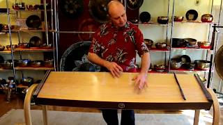 Playing a custom build Pythagorean Monochord tuned to OM with singing  humming [upl. by Sevart]