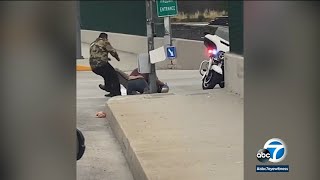 Good Samaritan saves CHP officer trapped in headlock [upl. by Ibba]