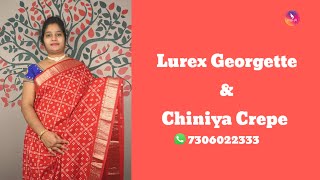 Chiniya Crepe  Lurex Georgette  Vibha Designer Boutique [upl. by Mor]