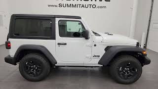 2024 JEEP WRANGLER SPORT 2 DOOR HARD TO 20L TURBO 4K WALKAROUND 24J26 SOLD [upl. by Sorazal]