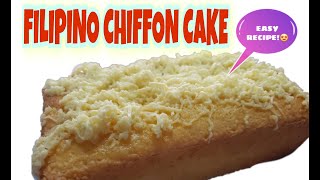 HOW TO MAKE FILIPINO CHIFFON CAKE  TAISAN  EASY HOMEMADE RECIPE [upl. by Devina]