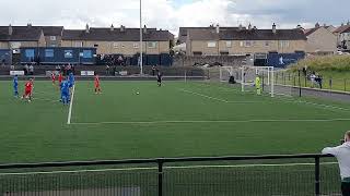 Clydebank penalty Vs Boness United Newtown Park Sat 6 Jul 2024 [upl. by Bentlee]