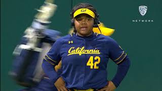 Cal Softball Zoe Conley on defensive effort behind her I know my team has my back [upl. by Ecirtahs]