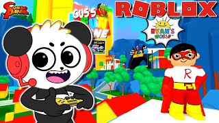 RYANS WORLD ROBLOX GAME TOUR Ryans World in Roblox Lets Play with Combo Panda [upl. by Jemie891]