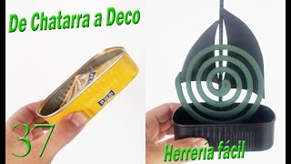 Como hacer 3 Porta espirales decorativos para mosquitos con chatarra Herrería Facil [upl. by Nyre]