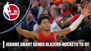 Jerami Grant HEAVES IT AT THE BUZZER to send BlazersRockets to OVERTIME 🔥  NBA on ESPN [upl. by Mohamed]