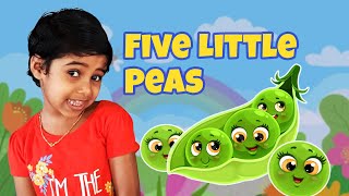 Five Little PeasEasy and Popular Nursery rhyme with lyrics [upl. by Aissenav]