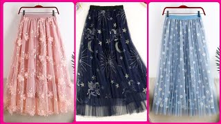 girls casual wear Alin long skirts designtrendy long flayed maxi skirts for every occasion2024 [upl. by Grosberg405]