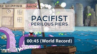 Cuphead  Perilous Piers Pacifist  World Record Speedrun 0045 [upl. by Hernando]