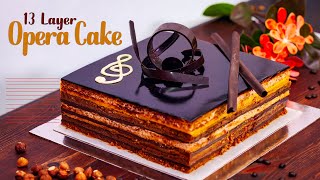 OPERA CAKE with 13 Layers [upl. by Llerref550]