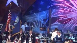 Boston Pops Governor Patrick amp Everyone  Star Spangled Banner  July 3rd  4th Concert 2014 [upl. by Lavicrep]