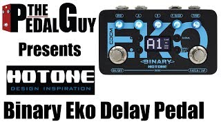 ThePedalGuy Presents the Hotone Binary Eko Delay Pedal [upl. by Noxaj]