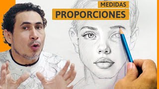 Medidas para Dibujar un RETRATO o ROSTRO frontal  Como dibujar un Rostro [upl. by Lucey]