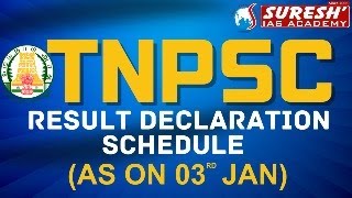 TNPSC RESULT DECLARATION SCHEDULE  Suresh IAS Academy [upl. by Lucien]