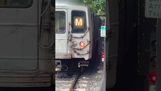 MTA NYCT An R46 Brown M train leaving Cortelyou Road [upl. by Osnohpla]