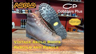 Vintage Asolo Hiking Boots Recrafted and Resoled with Vibram Lug Soles [upl. by Trixie532]