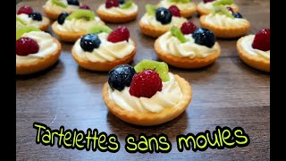 Minitartelettes aux fruits sans moules et la pâte sans beurre très facile à réaliser [upl. by Aifos]