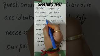 Spelling test ✍️ subscribe englishgrammar english education [upl. by Ahter]