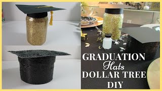 GRADUATION HATS DOLLAR TREE DIY  SUPER SIMPLE [upl. by Eiderf]