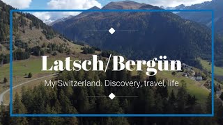 Latsch  Bergün Graubünden Switzerland Cinematic 4K DJI Mini 2 Drone view [upl. by Rothenberg]