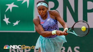 French Open Round 3 Coco Gauff vs Kaia Kanepi  HIGHLIGHTS  5272022  NBC Sports [upl. by Alexandros716]