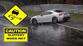 NÜRBURGRING  SNOW  SLIPPERY ACTION Nordschleife Touristenfahrten 12 11 2017 [upl. by Kwasi]