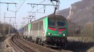 Trains Sncf et soleil printanier à Torcieu Ain 2019 [upl. by Nwahsyar349]