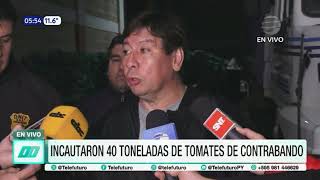 Incautaron toneladas de tomates de contrabando [upl. by Lustick63]