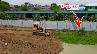 The Project Project Filling Up Land Processing By Bulldozer pushing soil With 5T Trucks [upl. by Quackenbush]