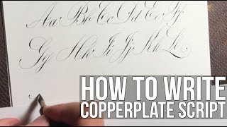 How to write Copperplate Calligraphy Alphabet [upl. by Coltin]