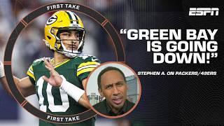 GREEN BAY GOES DOWN  Stephen A has no confidence in young Packers team vs 49ers  First Take [upl. by Niemad]