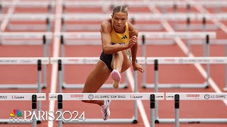 Anna Hall atop heptathlon leaderboard after Day 1 at Trials  NBC Sports [upl. by Ursulette416]